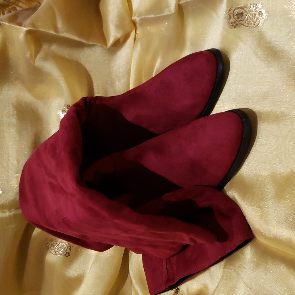 Felicity Deep Red calf boots - Picture 3 of 7